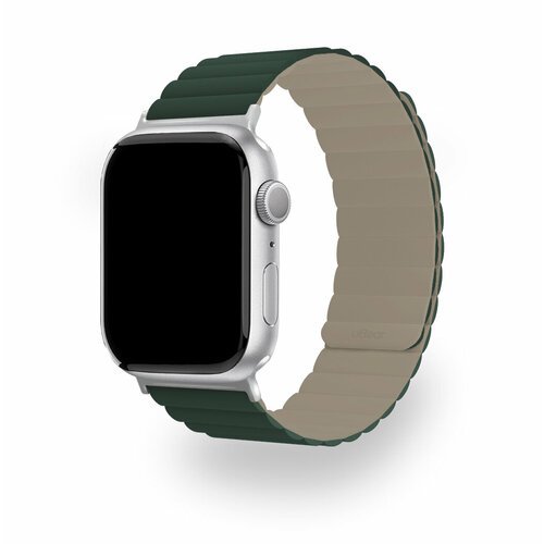 Ремешок uBear Mode для Apple Watch (38, 40, 41 мм), силиконовый, цвет зеленый/серый