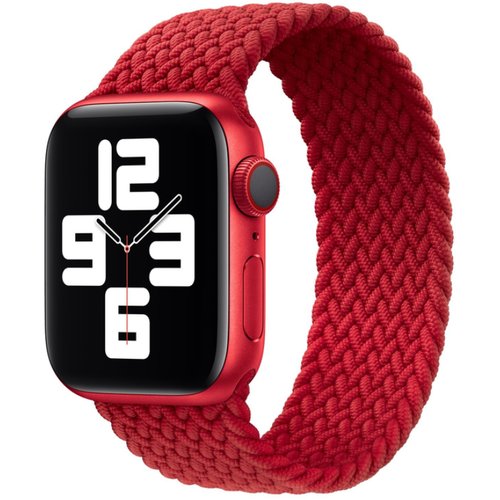 Ремешок на руку для Apple Watch 38/40/41 мм, нейлоновый эластичный №6, красный