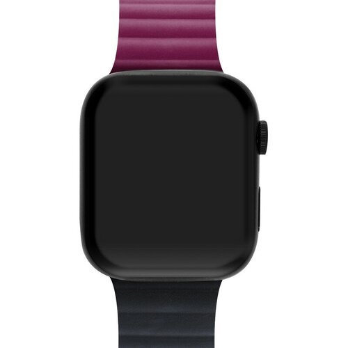Ремешок для Apple Watch Ultra 2 49 мм Mutural силиконовый Чёрно-бордовый