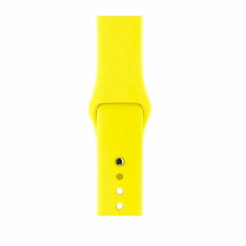 Ремешок для умных часов Apple Watch (Эпл Вотч) 42/44/45/49mm InnoZone APWTSI42-32, ярко-желтый, силиконовый, спортивный