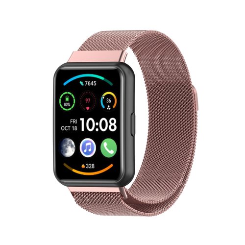 Ремешок для Huawei Watch Fit 2 браслет металлический розовый
