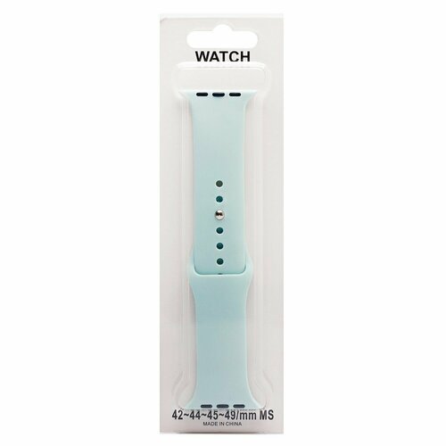 Силиконовый ремешок для Apple Watch (Эпл Вотч) 42/44/45мм / Эластичный спортивный браслет для умных смарт-часов / размер браслета S, светло-мятный (S)