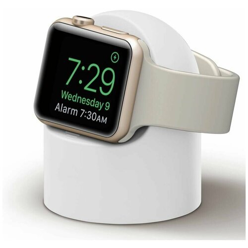 Подставка для зарядки умных часов/Apple Watch/Смарт часов/Силиконовая круглая подставка