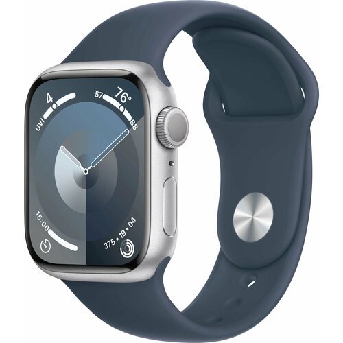 Apple Watch Series 9 45mm Silver Al Storm Blue (MR9ELL/А) M/L GPS