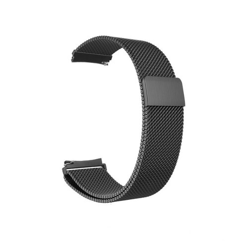 Миланский, сменный, плетёный ремешок-браслет для часов Samsung Galaxy Watch 4 40мм/44мм из нержавеющей стали, с магнитным замком 20 мм черный