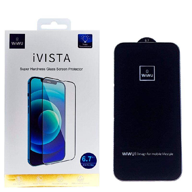 Защитное стекло WiWU iVista для iPhone 14 Pro Max полноэкранное черное