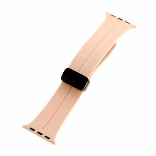 Ремешок силиконовый для Apple Watch 38мм/ 40мм/ 41мм Magic lock, с магнитной пряжкой, #14 розовый