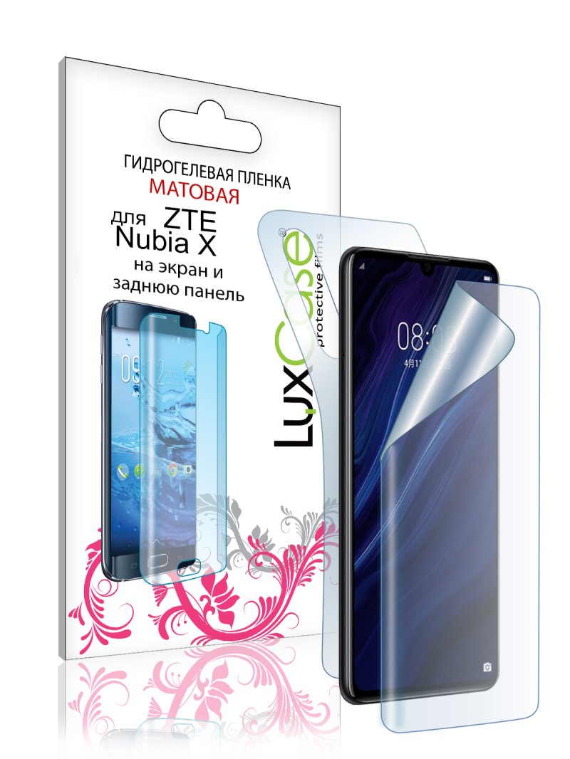 Гидрогелевая пленка LuxCase для ZTE Nubia X 0.14mm Matte Front and Back Transparent 87675