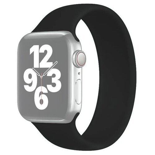Ремешок для Apple Watch 1-6/SE 38/40 мм силиконовый эластичный InnoZone 135мм - Черный (APWTSI-M38-08)