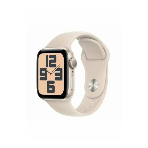 Умные часы Apple Watch SE 2023 GPS 44 мм Aluminum Case with Sport Band (MRE43) S/M, starlight
