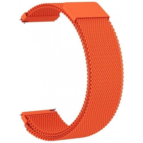 Ремешок металлический GSMIN Milanese Loop 20 для Samsung Galaxy Watch 4 Classic 46мм (Оранжевый)