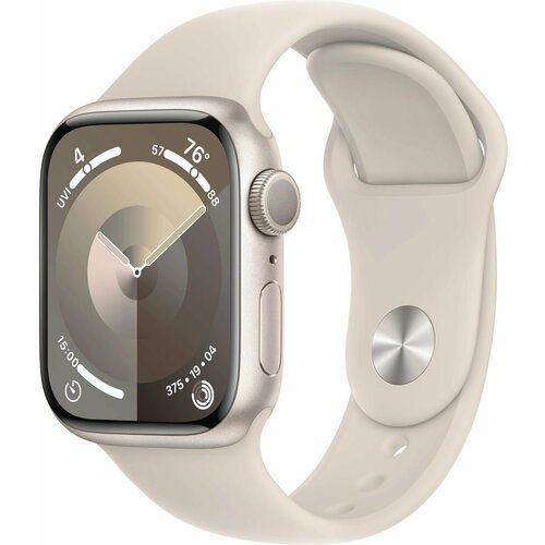 Умные часы Apple Watch Series 9 45 мм Aluminium Case GPS, starlight Sport Band