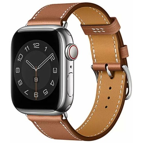 Кожаный ремешок для часов WiWU Attelage Genuine Leather Watch Bands для Apple Watch 42/44/45mm Brown