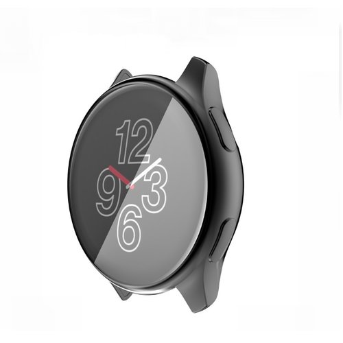 Защитный бампер MyPads из тончайшего и прочного силикона для OnePlus Watch с противоударными свойствами черный.