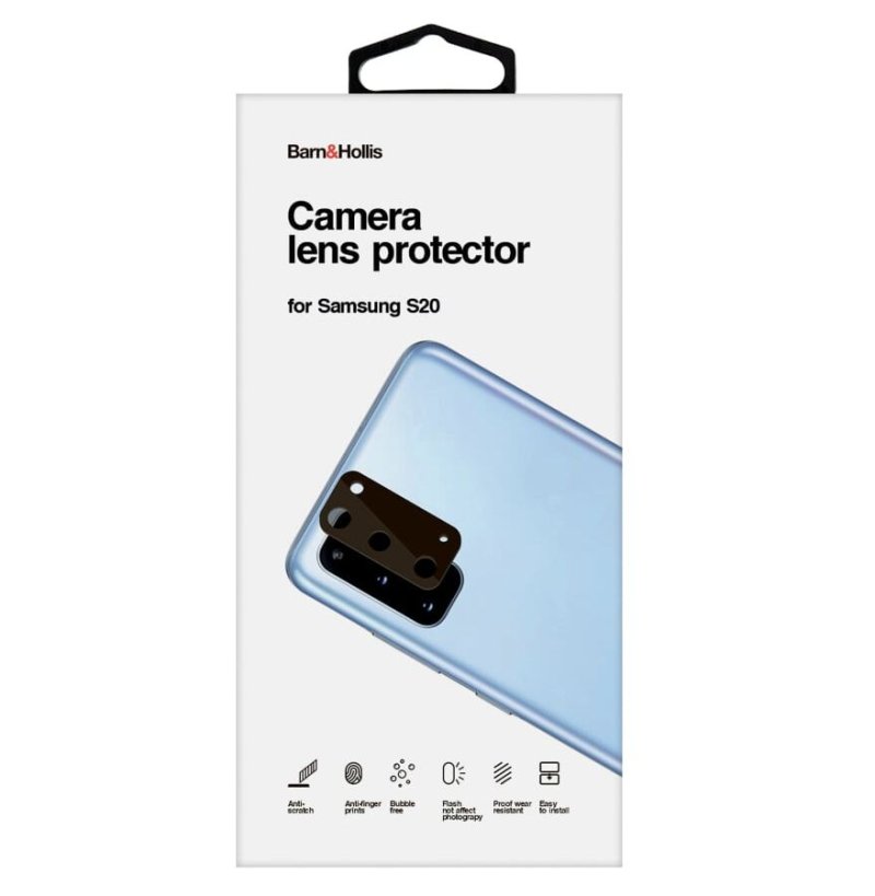 Стекло защитное на камеру Barn&Hollis для Samsung Galaxy S20 черный