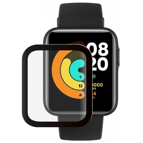 Защитное органическое стекло Watch PMMA для Xiaomi Mi Watch Lite, черная рамка, Deppa 62770