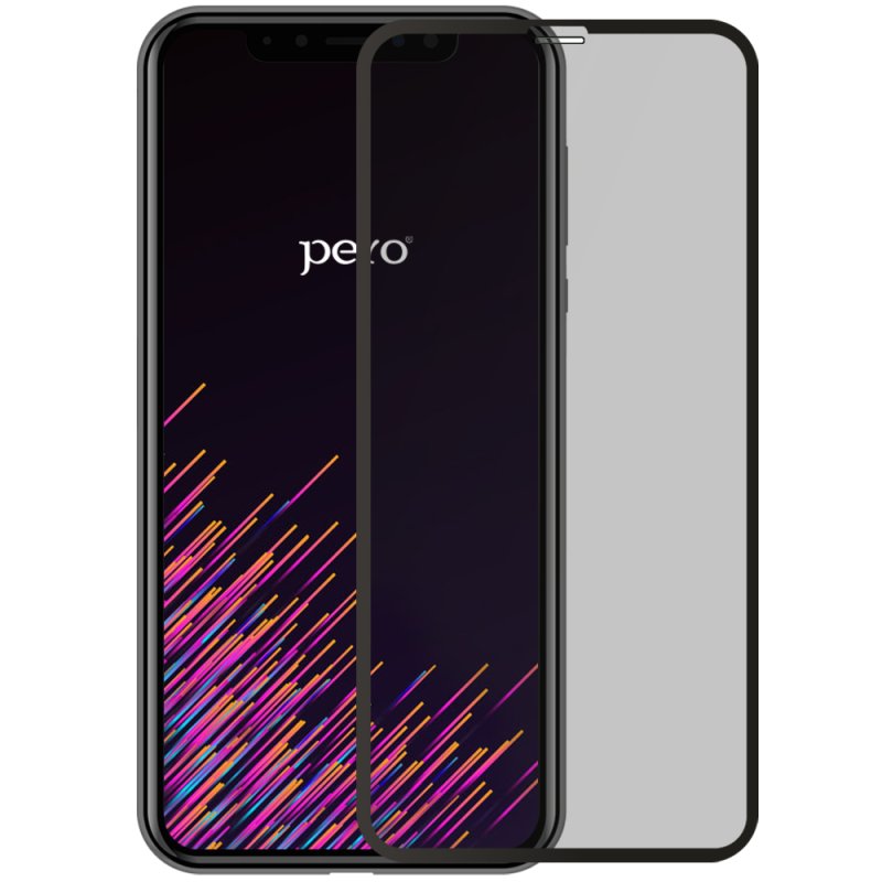 Стекло защитное PERO Full Glue Privacy для iPhone 15 Pro Max, черное
