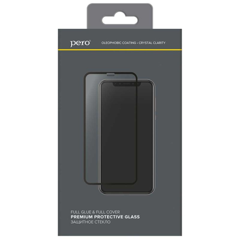 Защитное стекло PERO Full Glue для Samsung M12, черное