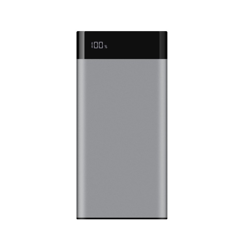 Внешний аккумулятор Rombica NEO TS100 Quick 10 000 мАч алюминий PD QC Type-C дисплей серый