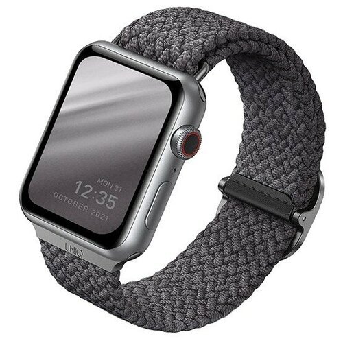 Плетеный ремень Uniq Aspen Strap Braided для Apple Watch 42/44/45/49mm, Серый (44MM-ASPGRY)