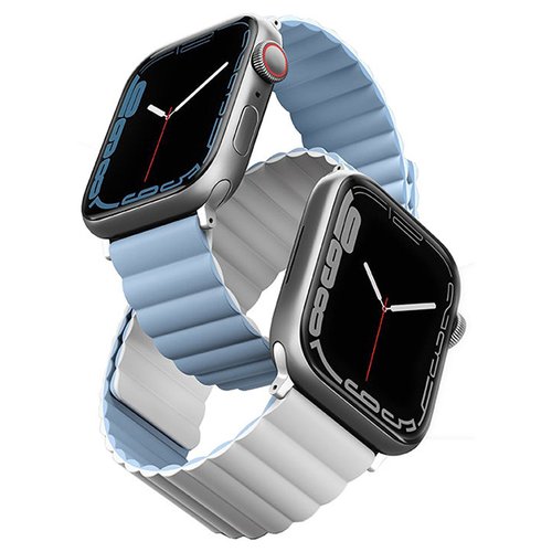 Ремешок Uniq Revix reversible Magnetic для Apple Watch 38-40-41 мм (41MM-REVWHTBLU) белый/голубой