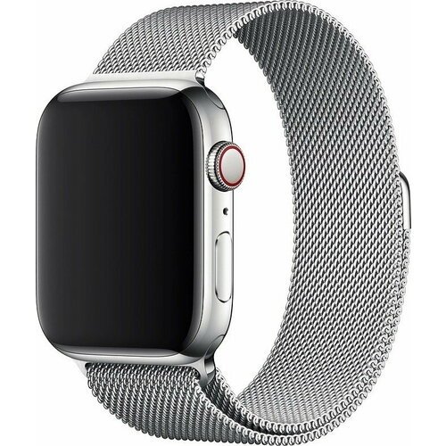 Ремешок на руку для Apple Watch 42/44/45/49 мм, Milanese loop, серый