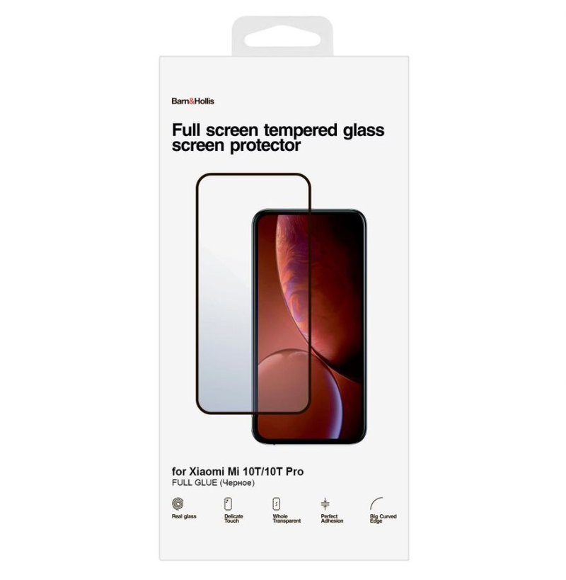 Защитное стекло Barn&Hollis Xiaomi Mi 10T/10T Pro Full Screen FULL GLUE черное