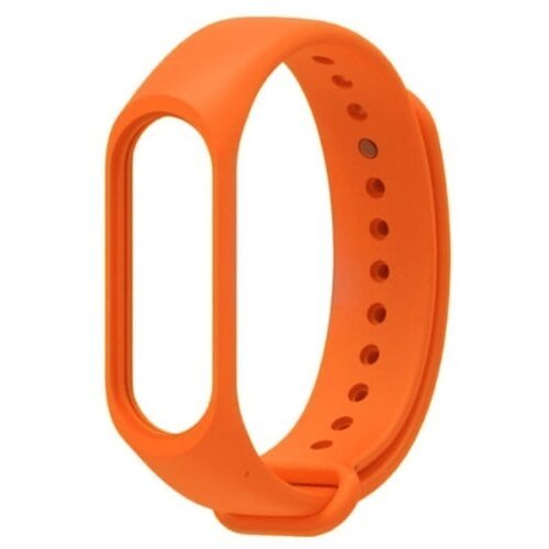 Ремешок для фитнес-браслета спортивный силиконовый, для фитнес-браслета Xiaomi Mi Band 3/4 (Сяоми Ми Бэнд 3/4), оранжевый