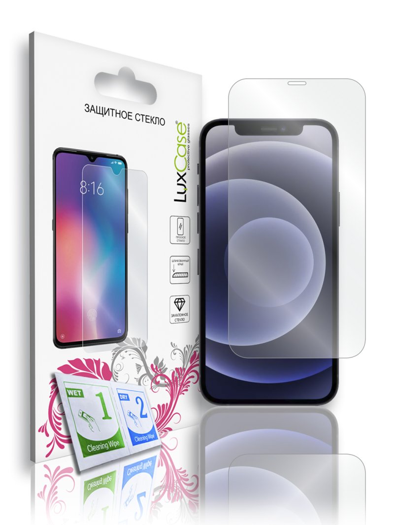 Защитное стекло LuxCase для APPLE iPhone 12 / 12 Pro 0.2mm Transparent 82654