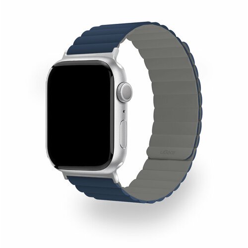 Ремешок uBear Mode для Apple Watch (42, 44, 45, 49 мм), силиконовый, цвет синий/серый