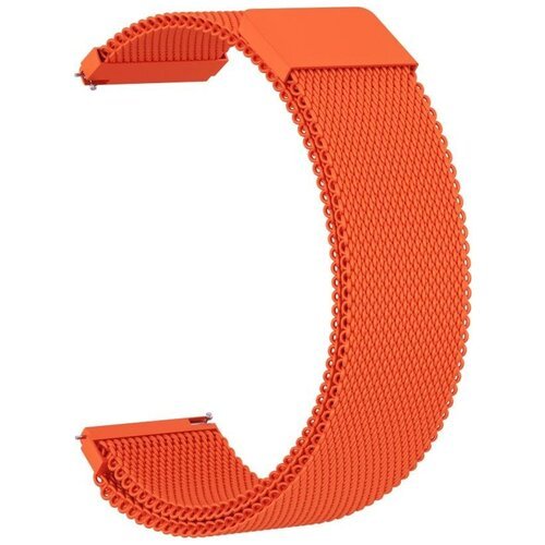 Ремешок металлический GSMIN Milanese Loop 20 для Honor Watch ES (Оранжевый)