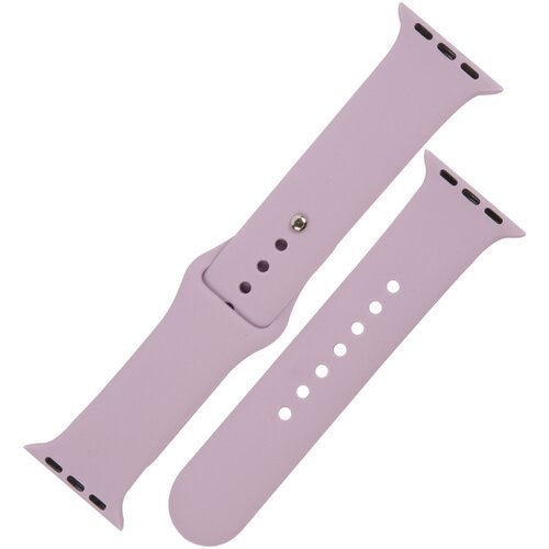 Ремешок для Apple watch 42-44 mm Series 3/4/5 SE/6/Ремешок для смарт часов/Ремешок smart watch/Ремешок силиконовый для Apple светло-фиолетовый