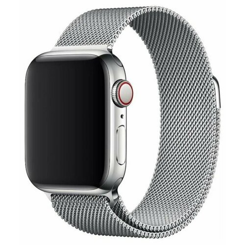 Ремешок для часов Apple Watch Series 1-8, SE, Ultra 42/44/45/49 мм Миланская петля, серебристый