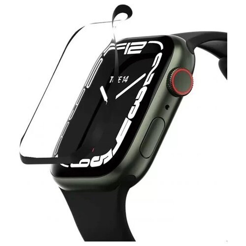 Защитное стекло SwitchEasy Shield 3D Full на экран Apple Watch 41 мм, бесцветный/черный