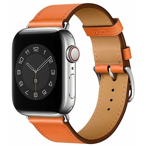 Кожаный ремешок для часов WiWU Attelage Genuine Leather Watch Bands для Apple Watch 38/40/41mm Orange
