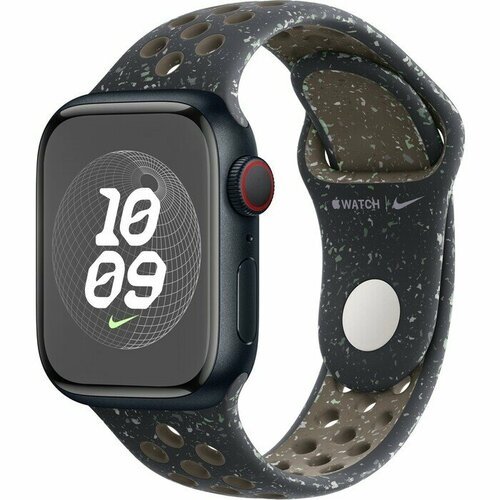 Смарт-часы Apple Watch Series 9 A2978 41мм OLED корп. темная ночь Nike Sport Band разм. брасл: S/M (MR9L3LL/A/MUUN3AM/A)