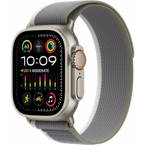Умные часы Apple Watch Ultra 2 49 мм Titanium Case GPS + Cellular, Green Gray Trail Loop S/M