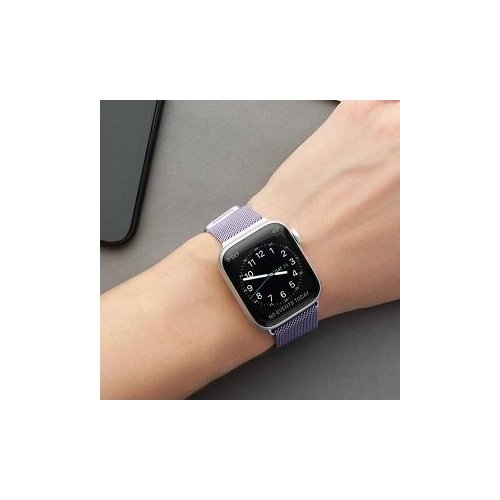 Deppa Ремешок Band Mesh для Apple Watch 38/40 mm, нержавеющая сталь, лавандовый.
