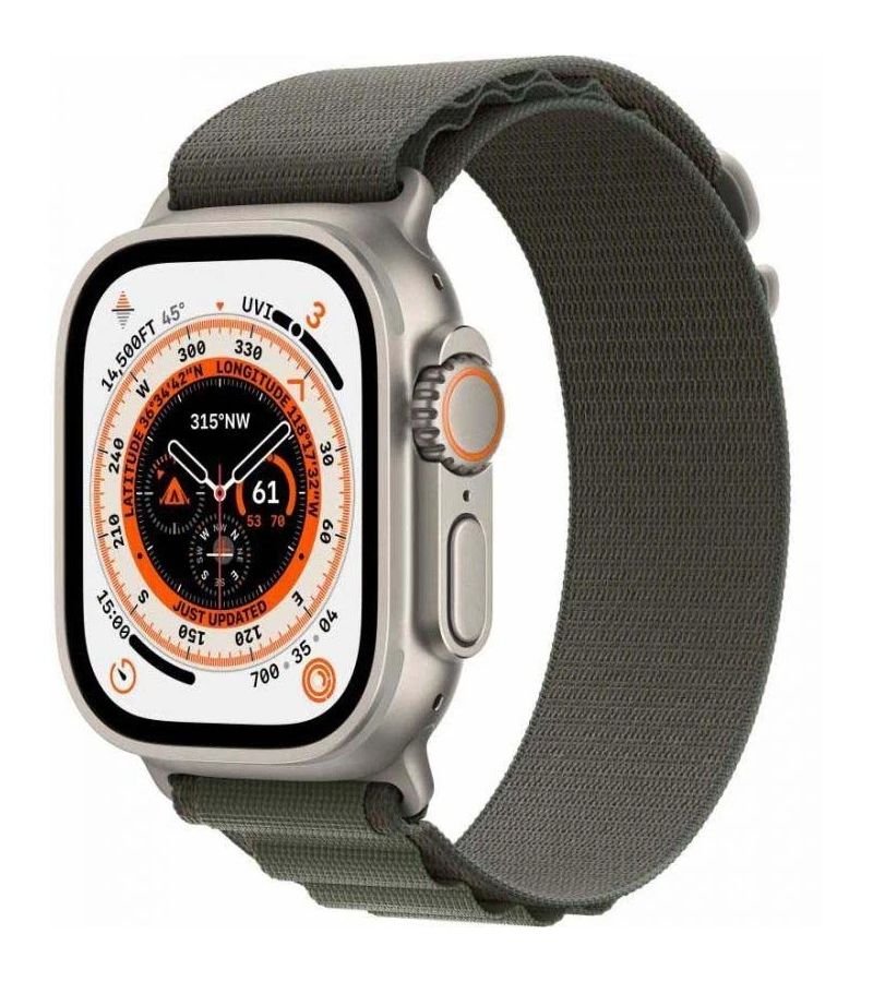 Умные часы Apple Watch 8 Ultra 49mm Titanium Case with Green (MQEX3LL/A)