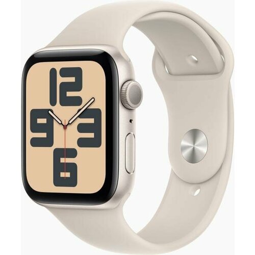 Смарт-часы Apple Watch SE 2023 A2723 44мм OLED корп. сияющая звезда Sport Band рем. сияющая звезда разм. брасл: M/L (MRE53LL/A)