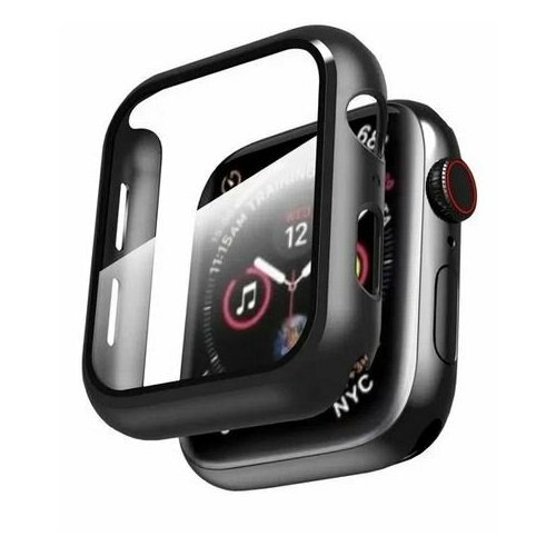 Чехол для часов Apple Watch 4/5/SE/6 44 мм (чёрный) Противоударный Кейс Бампер с технологией IPS, для защиты от падений, царапин, пыли и грязи