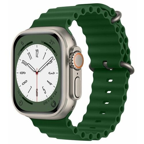 Спортивный силиконовый ремешок 'Ocean Band' для Apple Watch Series 1-8 - 38/40/41 мм (эпл вотч), зеленый