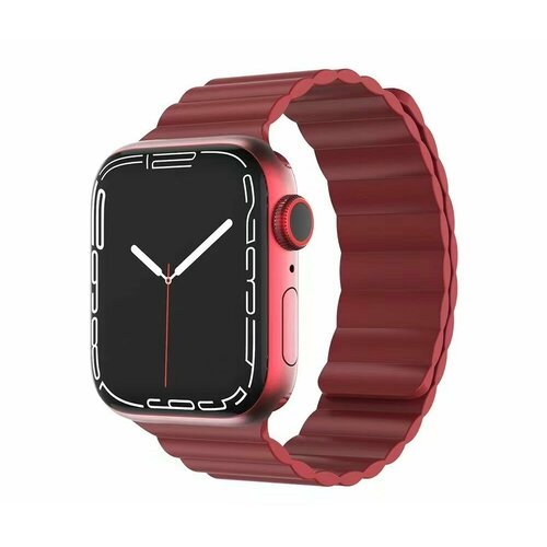 Силиконовый ремешок для Apple Watch 42 44 45 49 мм цвет Красный/Red