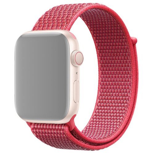 Ремешок на смарт часы Apple Watch (Эпл Вотч) 38/40/41 мм InnoZone розовый, нейлоновый