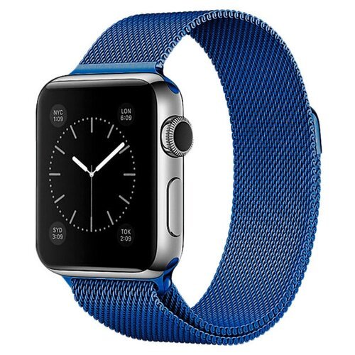 Greatcase Ремешок миланcкий из нержавеющей стали для Apple Watch 42/44мм, синий