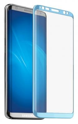 Защитное стекло DF sColor-18 для Samsung Galaxy S8 3D с рамкой синий