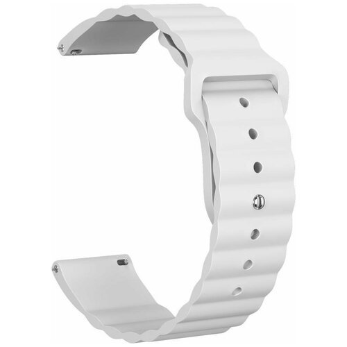 Ремешок силиконовый GSMIN Dump 20 для Samsung Galaxy Watch 4 40мм (Белый)