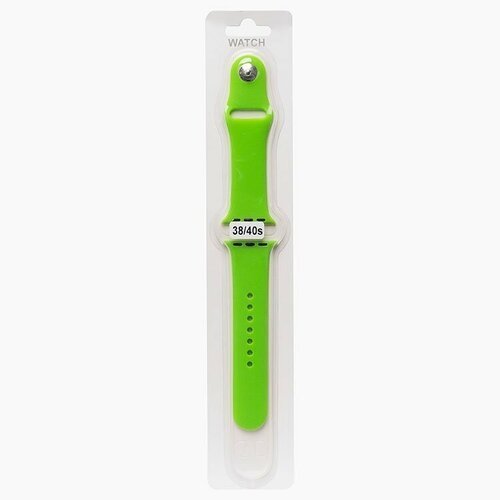 Силиконовый ремешок для Apple Watch (Эпл Вотч) 38/40/41мм / Эластичный спортивный браслет для умных смарт-часов / размер браслета S , зеленый (S)