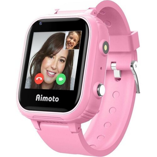 Детские смарт-часы Кнопка Жизни Aimoto Pro 4G розовый/розовый (8100804)