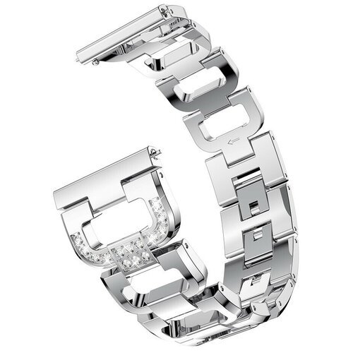 Металлический ремешок со стразами Grand Price для Samsung Galaxy Watch 42mm, 20 мм, серебристый